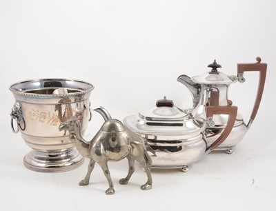 Lot 1083 - Adie Bros. silver plated four-piece teaset