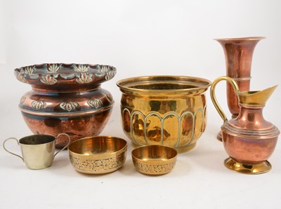 Lot 1088A - Copper helmet coal scuttle
