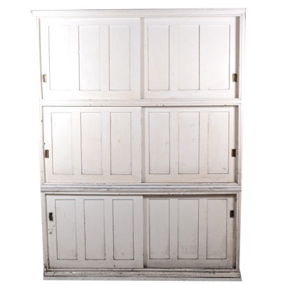 Lot 141 - A large painted pine pantry cupboard