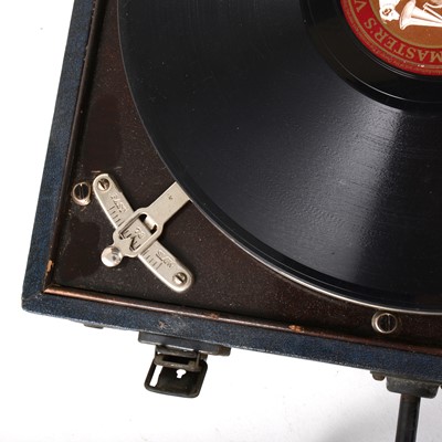 Lot 58 - Maxitone portable wind-up gramaphone, along with a DIsneyland Main Street Electrical Parade 12" vinyl record.