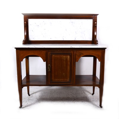 Lot 36 - An Edwardian inlaid washstand