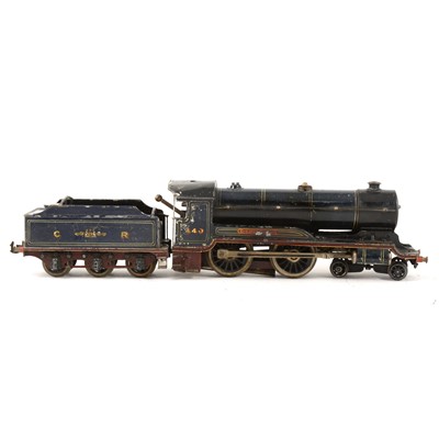 Lot 139 - A pre-war O gauge model of a Caledonian Railways 4-4-0 steam locomotive, no.440 dark blue livery with tender.