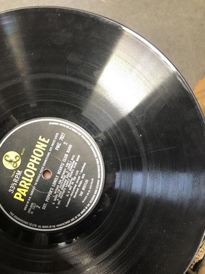 Lot 10 - The Beatles White Album and Sgt. Pepper's Loney Hearts Club Band vinyl LP records.