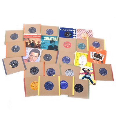 Lot 35 - Aprox 120+ 7" singles and 78s vinyl records; including The Beatles, Billy Fury, The Hollies, Shirley Bassey etc