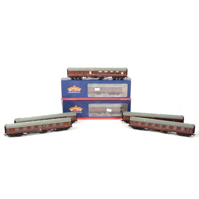 Lot 527 - Seven Bachmann OO gauge model railway passenger coaches, Suburban MK1