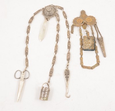Lot 1169 - A modern silver chatelaine by Geoffrey Francis Mansell, Birmingham 1996/1997.