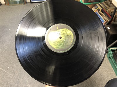 Lot 5 - The Beatles White Album LP vinyl record; Mono pressing no.0021390, PMC 7067/7068, embrossed cover, top opening, with four portraits and poster.