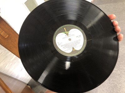 Lot 5 - The Beatles White Album LP vinyl record; Mono pressing no.0021390, PMC 7067/7068, embrossed cover, top opening, with four portraits and poster.