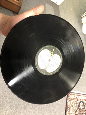 Lot 5 - The Beatles White Album LP vinyl record; Mono pressing no.0021390, PMC 7067/7068, embrossed cover, top opening, with four portraits and poster.