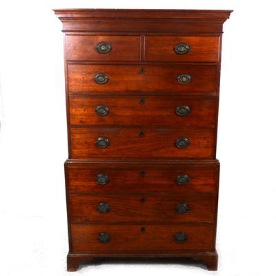 Lot 126 - A Victorian mahogany chest on chest