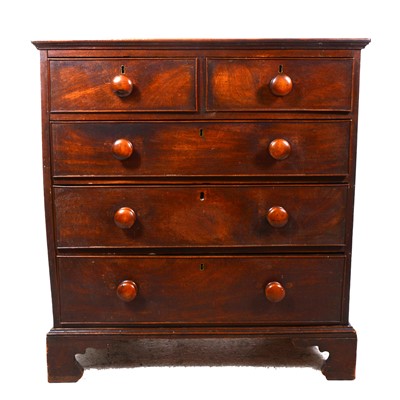 Lot 131 - A Victorian mahogany chest of drawers