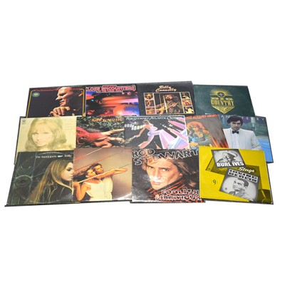 Lot 27 - One box of mixed vinyl LP records; aprox seventy-two records.
