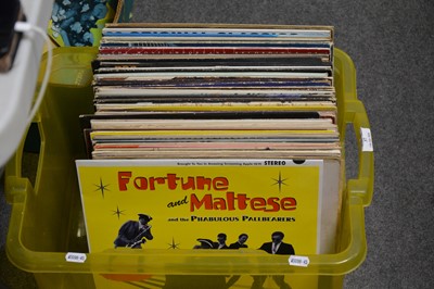 Lot 37 - One box of mixed vinyl LP records; aprox sixty-nine