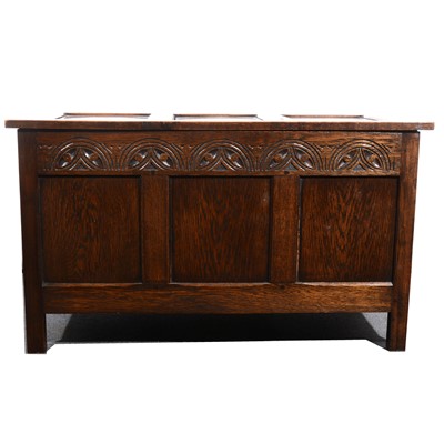 Lot 9 - An oak coffer, 20th Century
