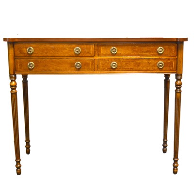 Lot 82 - A reproduction burr walnut sidetable