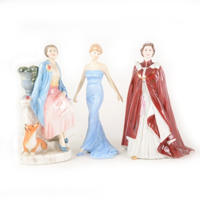Lot 1004 - Two Royal Doulton figures and a Worcester figure