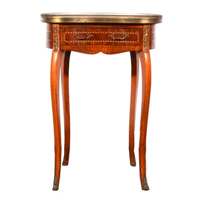 Lot 167 - A reproduction inlaid kidney-shape occasional table