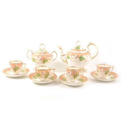 Lot 49 - A Rockingham style tea service, 19th century