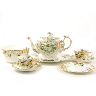 Lot 31 - A late 19th century Staffordshire tea service