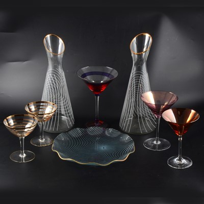 Lot 71 - A large number of vintage cocktail glasses.