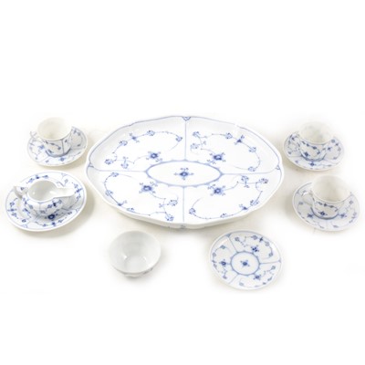 Lot 40 - Royal Copenhagen cabaret set, Meissen pattern, including an oval tray., 34cm.