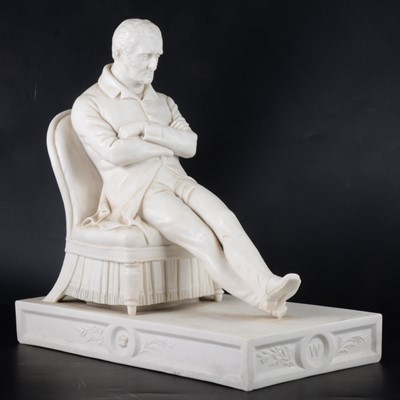 Lot 19 - A Coalbrookdale Parian figure, Duke of Wellington