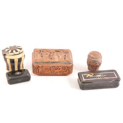 Lot 148 - Five snuff mulls/ boxes