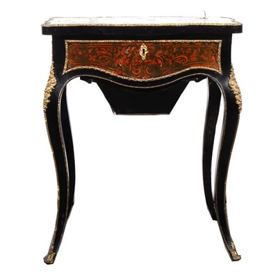 Lot 100 - A Victorian ebonised and boule work dressing table