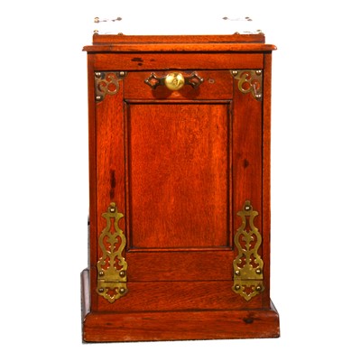 Lot 60 - A Victorian oak and brass coal box