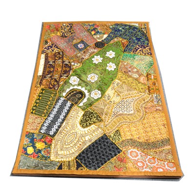 Lot 174 - An applique and beadwork wallhanging