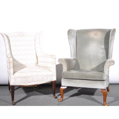 Lot 522 - An Edwardian ladies chair, and a Parker Knoll type easy chair