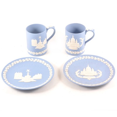 Lot 57 - A collection of Wedgwood blue jasperware