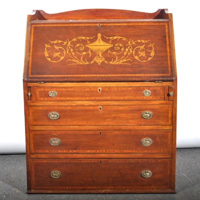 Lot 473 - An Edwardian inlaid mahogany bureau