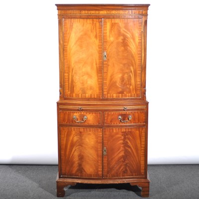 Lot 430 - A reproduction mahogany cocktail cabinet
