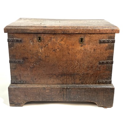 Lot 273 - An 'estate made' heavy oak chest