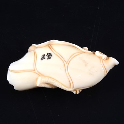 Lot 46 - A Japanese carved ivory group, probably early 20th Century