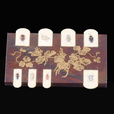Lot 55 - A Japanese hardwood bezique marker