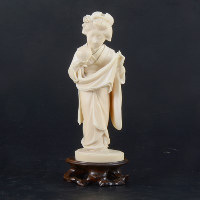 Lot 59 - A Japanese carved ivory okimono, probably early 20th Century