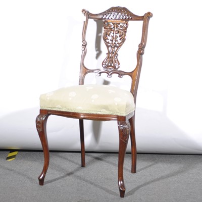 Lot 508 - An Edwardian walnut bedroom chair