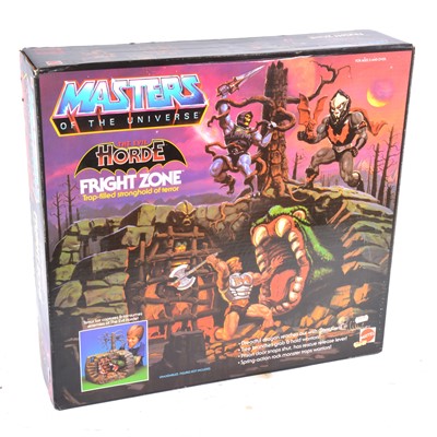 Lot 270 - He-Man Master of the Universe by Mattel; two sets including Fright Zone 'The Evil Horde' and Grayskull Castle, both boxed.