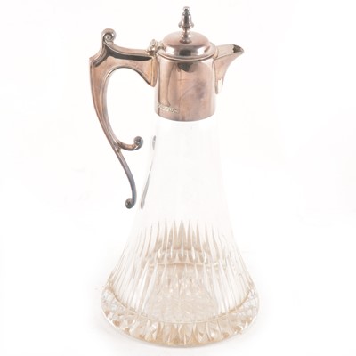 Lot 199 - Edwardian style silver-mounted claret jug