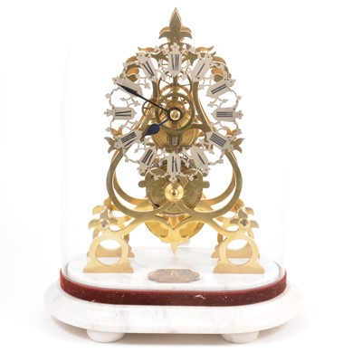 Lot 236 - A Victorian presentation skeleton clock