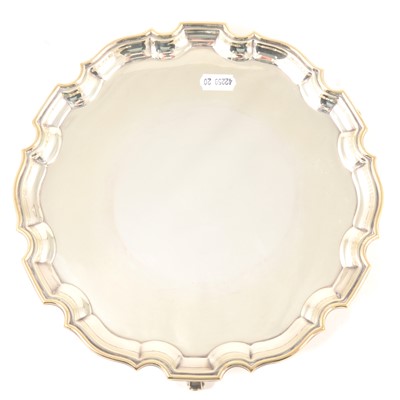 Lot 114 - A plain circular silver salver