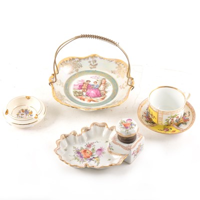 Lot 81 - A quantity of Dresden style porcelain