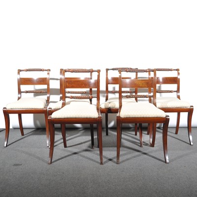 Lot 446 - A set of six Regency style mahogany dining chairs