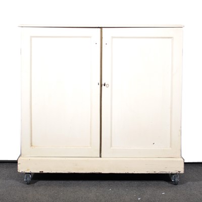 Lot 474 - A painted walnut side cabinet