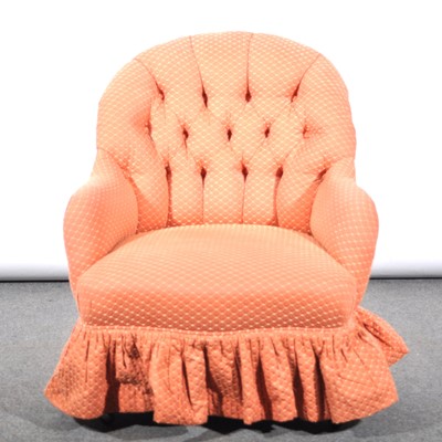 Lot 529 - A Victorian upholstered bedroom chair