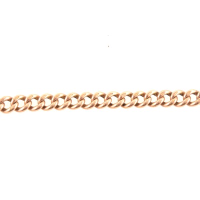 Lot 253 - A 9 carat rose gold bracelet.