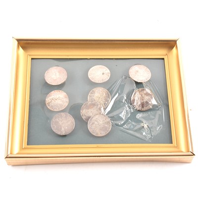 Lot 149 - Set of nine Old Sheffield plate and white metal-faced buttons