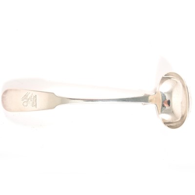 Lot 79 - Scottish Minor Guild: A George IV silver sauce ladle, Arbroath circa 1830